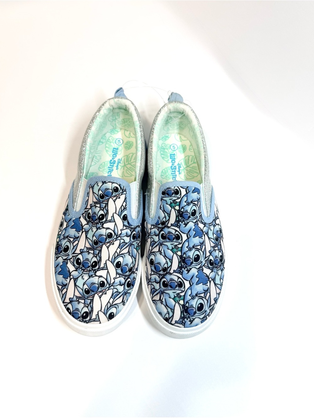 Disney Blue Stitch Pattern Slip-On Sneakers